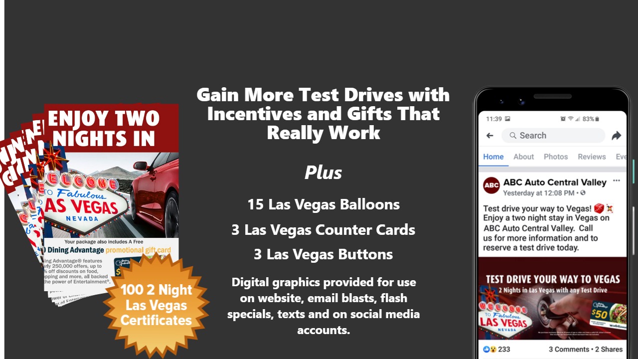 Test Drive Incentives Las Vegas Incentives
